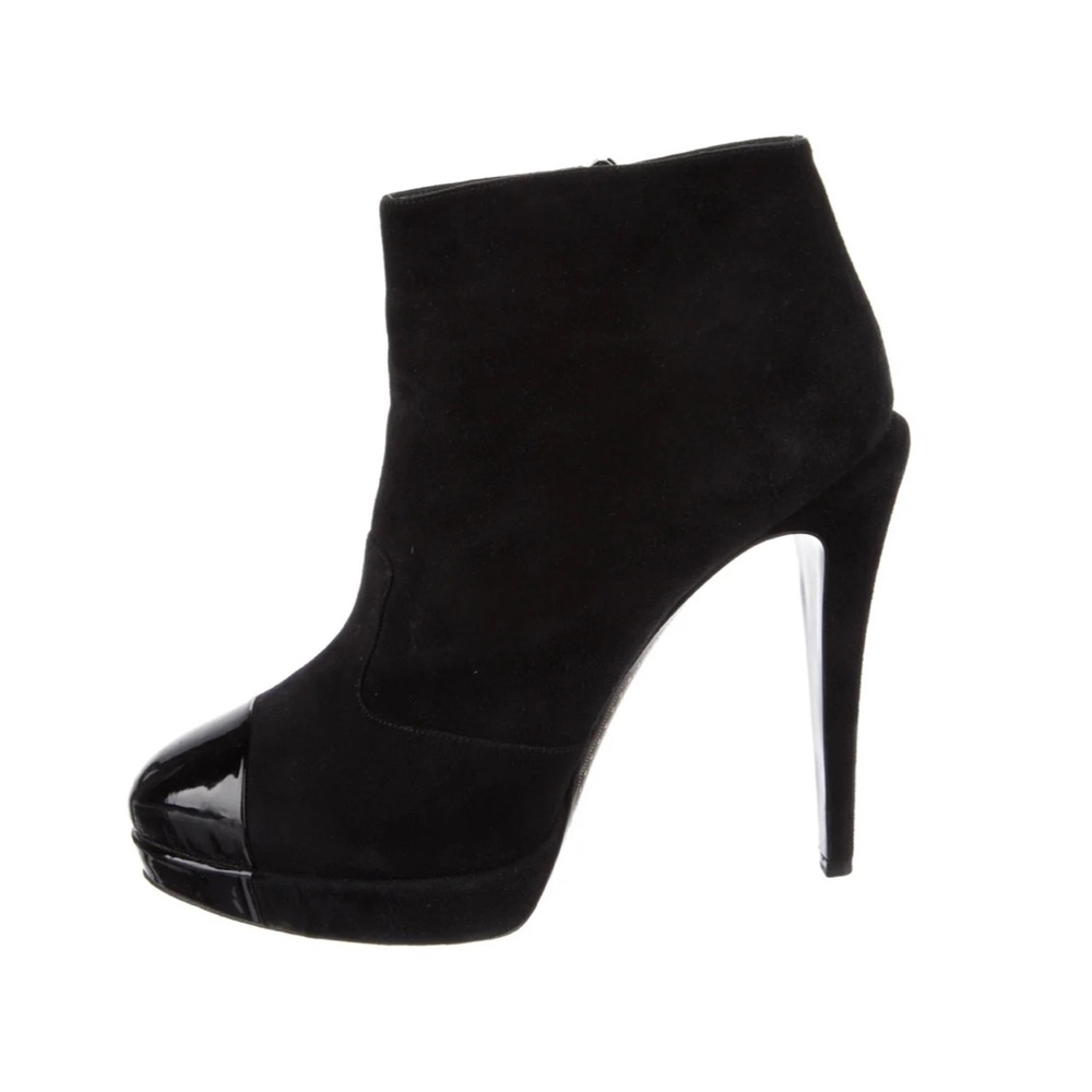 CHANEL Suede Booties - Authentic
